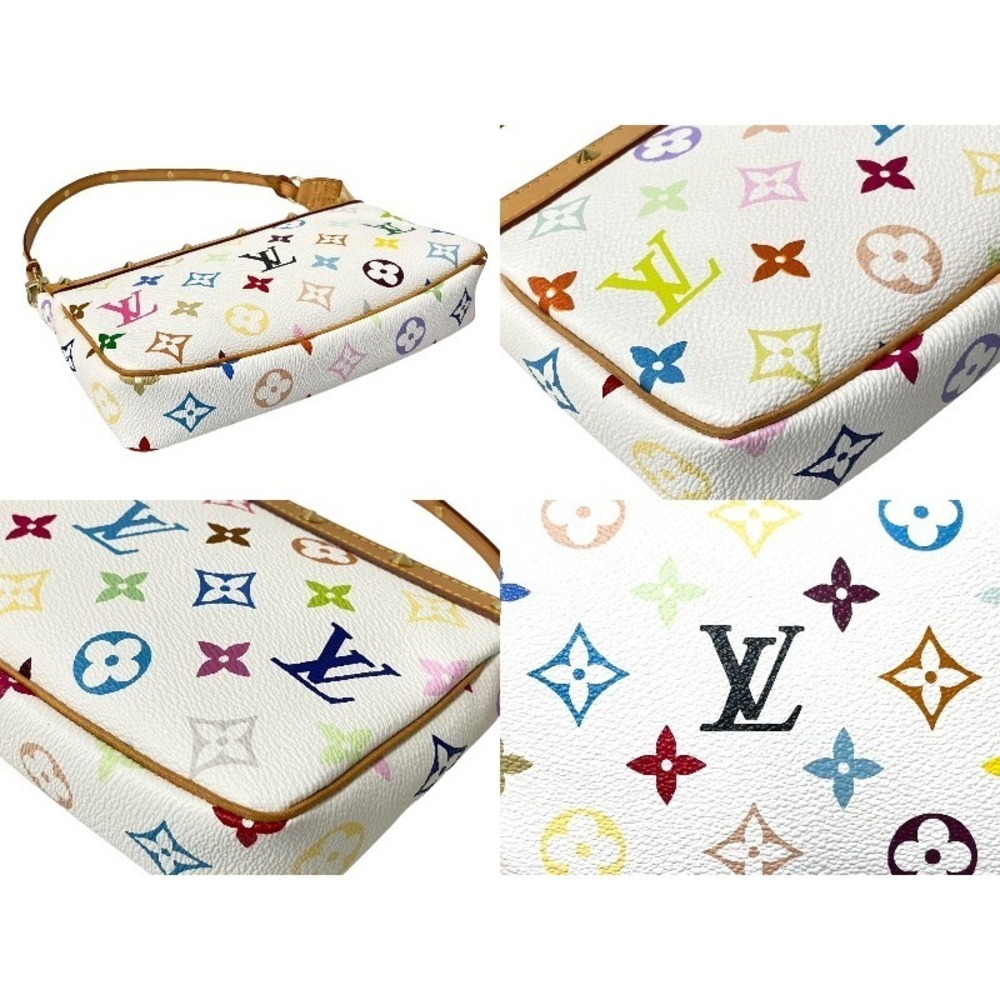 LOUIS VUITTON Takashi Murakami Pochette Accessoires Multicolore Multicolor White - Picture 9 of 9